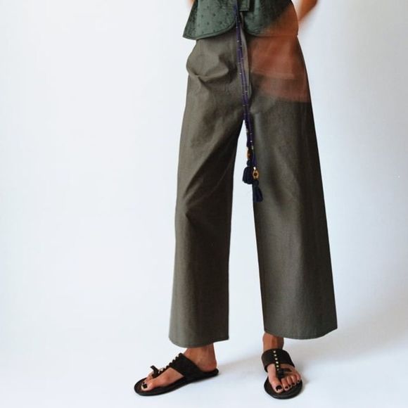 ZARA POPLIN CULOTTES - Picture 5 of 9